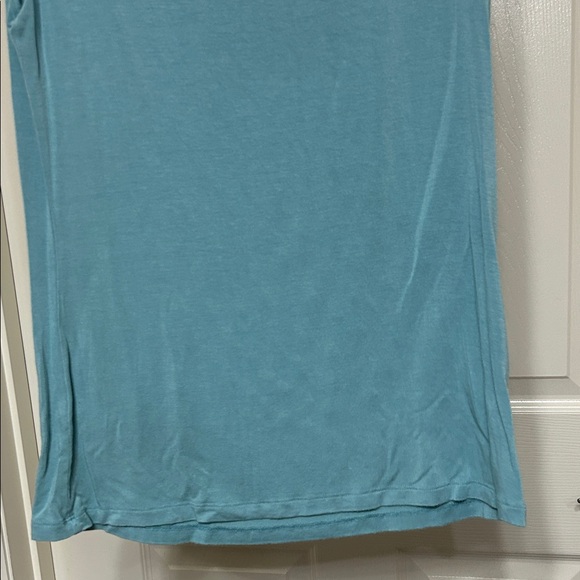 Willi Smith Aqua Ruffle-Front Sleeveless Tank Soft Teal Stretchy Lightweight M - Picture 8 of 8